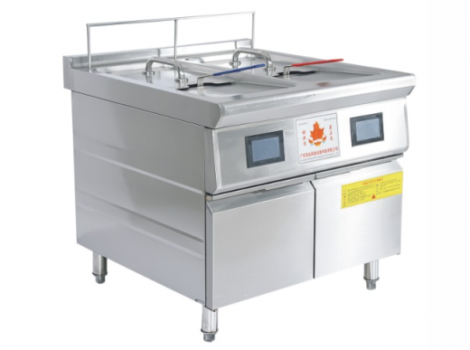 智能电磁明档西厨双缸炸炉